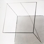 1971-76, 50×50×50 cm, nerez. trubky, tužka, světelný zdroj, Korelace prostoru 10, soukr. sb.275