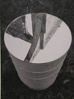 1996, prům.37 cm, zrcadlo, polystyren, Rosa Coeli, F