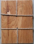 1980, 270×200 mm, dřevo, netkaná textilie, provázek, nesig. - rub