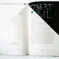 1981, 345×245 mm, akryl, tuš, Palimpsest (Robert Musil: Muž bez vlastností), sig.