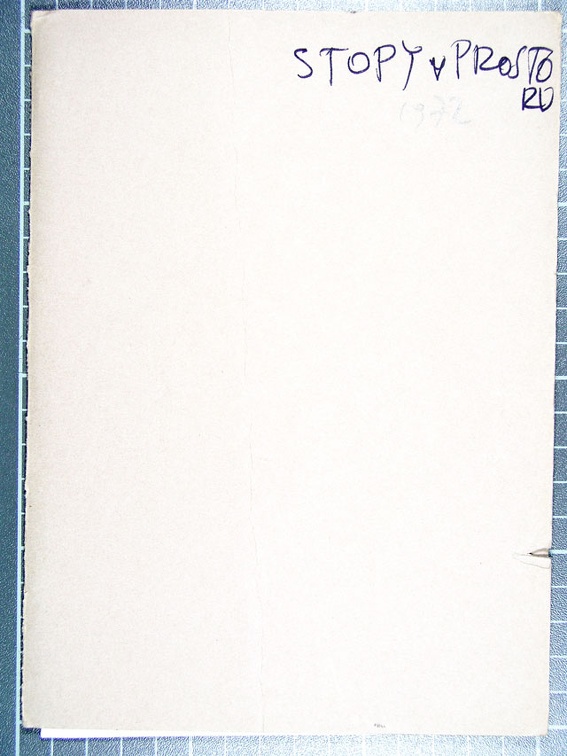 1972, 200×145 mm, tuš, akryl, Stopy v prostoru, sig.
