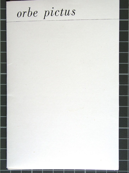 1980, 155×110 mm, tisk, Orbe Pictus, obal, sig.