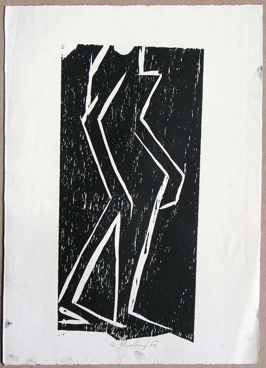 1960, 300×140 mm, tiskařská barva,papír, sig.