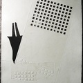 1966, 610×420 mm, reliéfní tisk, tiskařská barva, papír, kolážová grafika, sig.