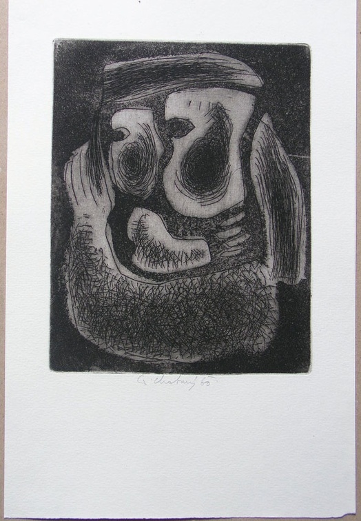 1960, 230×190 mm, lept, tiskařská barva, papír, sig.