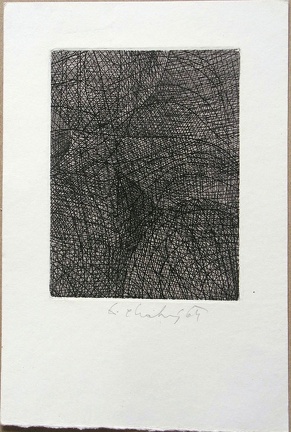 1964, 125×95 mm, lept, tiskařská barva, papír, sig.