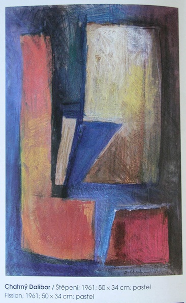 1961, 500×340 mm, pastel, papír, Štěpení, sig.