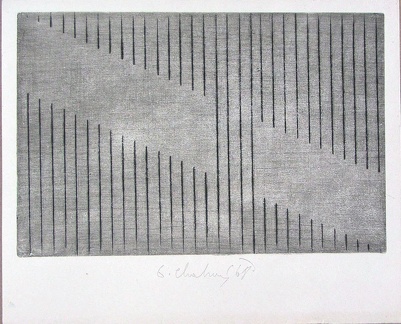 1968, 165×250 mm, suchá jehla, tiskařská barva, papír, sig.