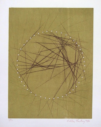 1970, 320×250 mm, suchá jehla, tiskařská barva, papír, sig.