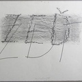 1975, 260×360 mm, frotáž, tužka, papír, sig.