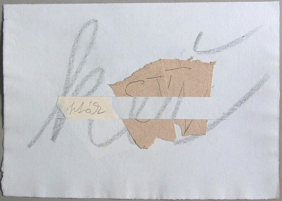 1978, 210×310 mm, koláž, tužka, prořezávaný papír, sig.