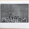 1976, 120×180 mm, reliefní tisk, barva,tužka, papír, Prahem, sig.