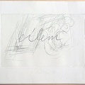 1976, 140X210 mm, reliefní tisk, tužka, papír, Vidím, sig.