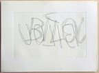 1976, 140×210 mm, reliefní tisk, tužka, papír, Vidím, sig.