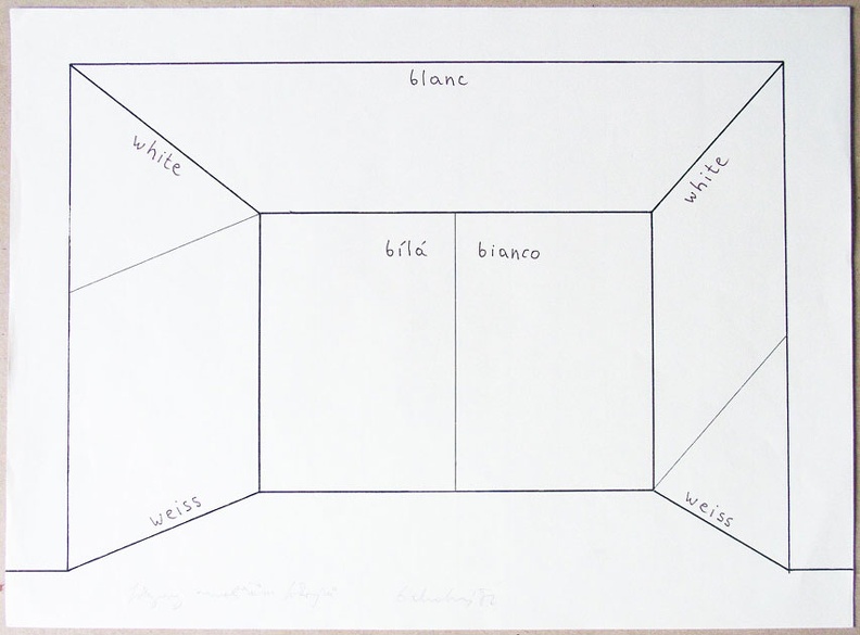 1972, 315×425 mm, tuš, papír, Pokyny malířům pokojů, sig.