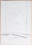 1973, 420×295 mm, tuš, papír, Projekt vzduchové plastiky do atmosféry, sig.