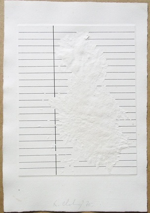 1970, 310×210 mm, reliéfní tisk, tuš, papír, Stopa magnetu, sig., rub