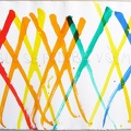 1991, 420×590 mm, tužka, barevné tuše, papír, Pythagorás, sig.