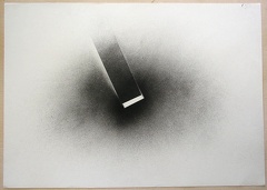 1981, 620×880 mm, sprej, prořezávaný papír, Topologická kresba, sig., soukr. sb. 12