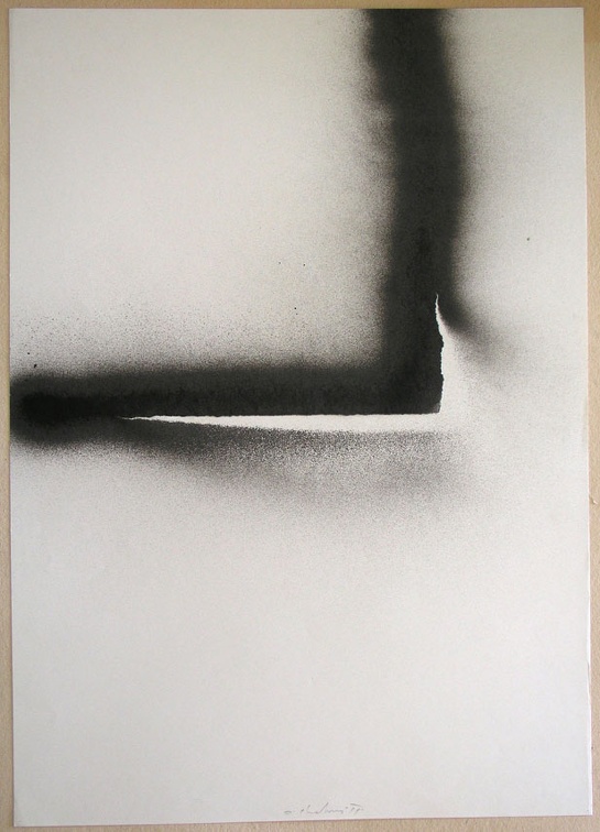 1981, 860×610 mm, sprej, papír, Topologická kresba, sig.