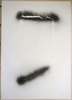 1981, 880×620 mm, sprej, prořezávaný papír, Topologická kresba, sig.