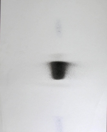 1982, 500×400 mm, sprej, prořezávaný papír, sig., líc
