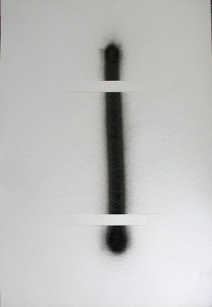 1982, 660×450 mm, sprej, prořezávaný papír, sig.