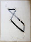 1979, 510×360 mm, uhel, provázek,  perforovaná netkaná textilie, sig.