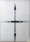 1979, 510×360 mm, uhel, provázek, perforovaná netkaná textilie, sig.