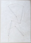 1980, 370×260 mm, tužka, provázek, perforovaná netkaná textílie, sig.