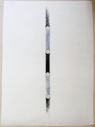 1980, 490×360 mm, uhel, perforovaná netkaná textílie, sig.