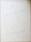1980, 490×360 mm, tužka, provázek, perforovaná netkaná textílie, sig.