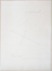 1980, 500×360 mm, tužka, provázek, perforovaná netkaná textílie, sig.