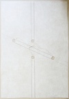 1981, 520×360 mm, tužka, provázek, perforovaná netkaná textílie, sig.