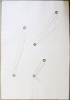 1981, 600×410 mm, tužka, provázek, perforovaný papír, sig.
