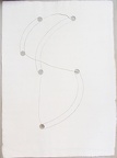 1981, 600×410 mm, tužka, provázek, perforovaný papír, sig.