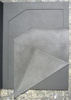 1980-81, 800×600 mm, skládaný papír, gafit, karton, plátno, Anatomie plochy, sig.