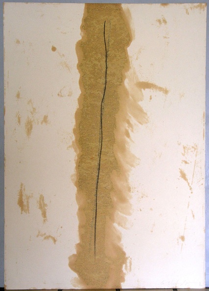 1985, 840×600 mm, akryl, fermež, papír, sig., rub