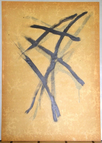 1985, 880×630 mm, akryl, fermež, papír, sig., rub