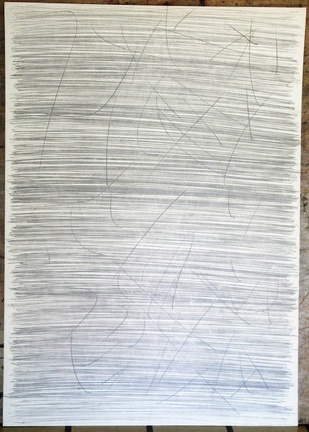 1984, 880×620 mm, tužka, papír, Kresba s překážkami, sig.