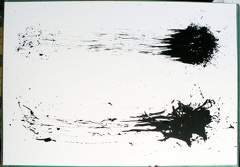 1992, 440×620 mm, akryl, papír, Kresba železnými pilinami magnetem, sig.