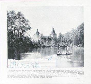 1977, 275×300 mm, reprodukce, partitura M. Ištvána, koláž