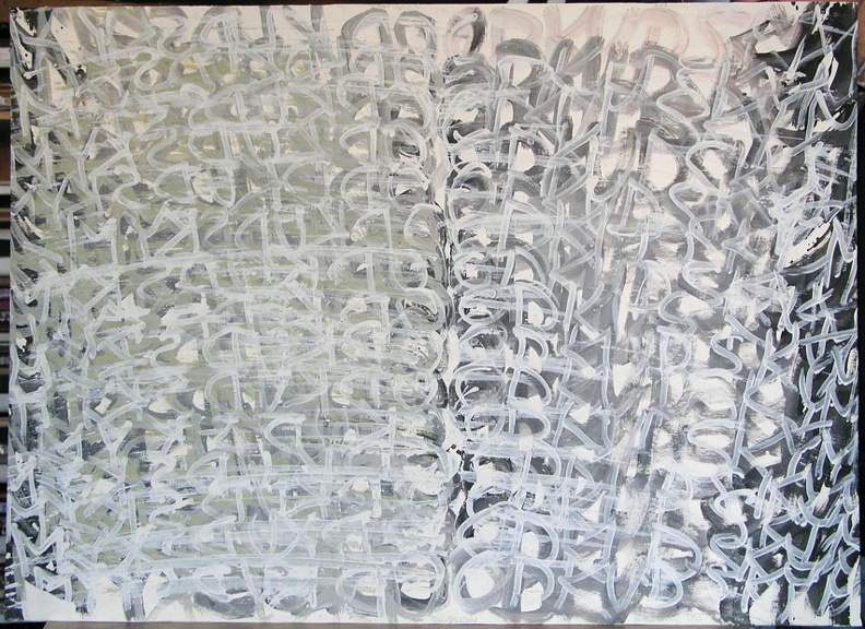 1987, 700×970 mm, papír, akryl, Odkud s kým, sig.