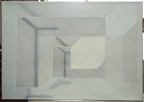 1976-78, 57×81 cm, plátno, tužka, akryl, Bydliště, sig., soukr. sb.