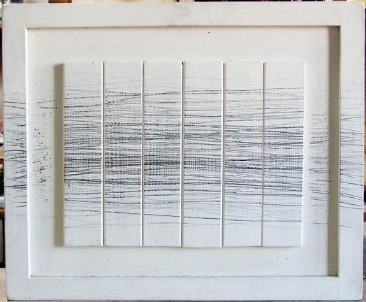 1992, 53,5×64,5 cm, sololit, parkety, akryl, tužka, sig.