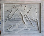 1993, 53,5×64,5 cm, sololit, větve, akryl, tužka, sig.