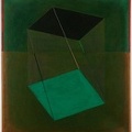 1974, 1996, 100×90 cm, plátno, akryl, tužka, Zelená krychle, sig., soukr. sb.
