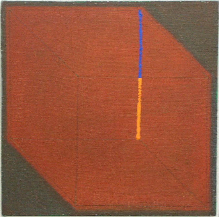 1974, 38×38 cm, akryl, plátno, sig., soukr. sb. 31