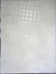 1968, 80×60 cm, plátno, akryl, Bílé rastry, sig., soukr. sb.82