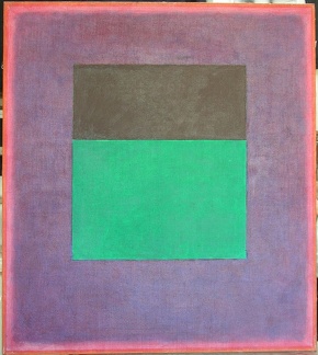 1974, 100×90 cm, akryl, plátno, Čtverec fialová, sig., soukr. sb.